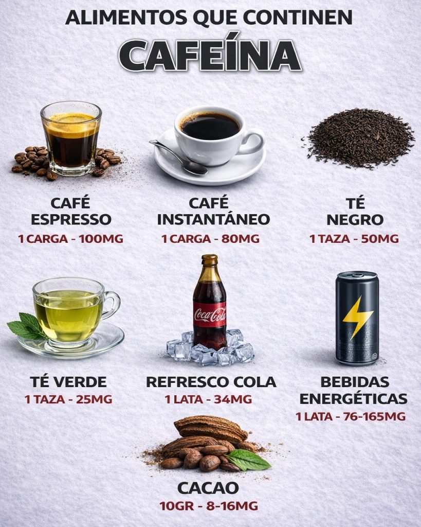 comparacion bebdias con cafeina