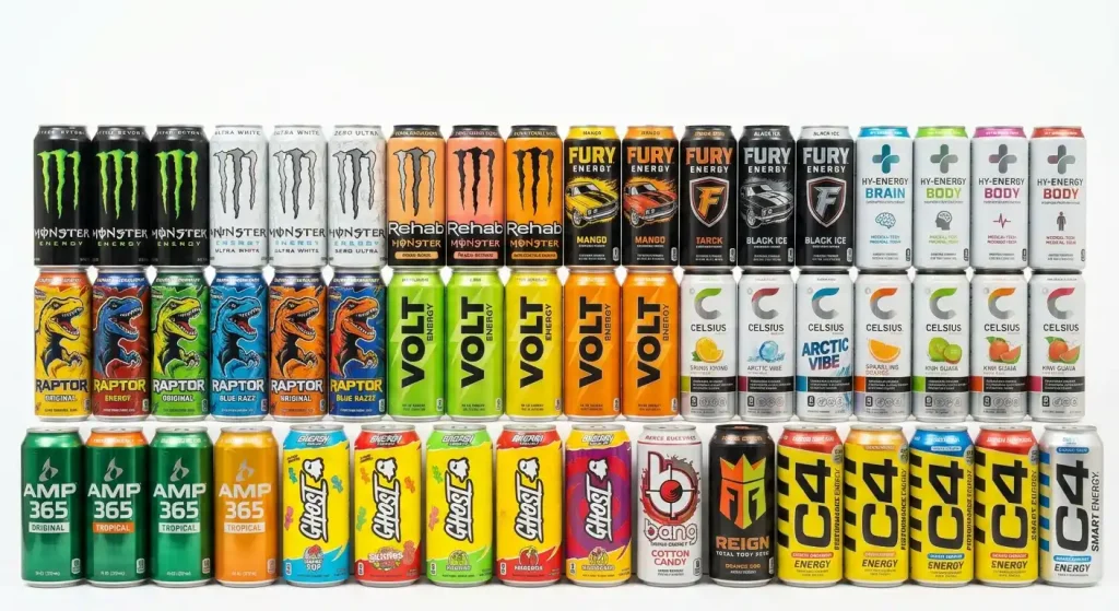 latas de las mejores bebidas energizantes